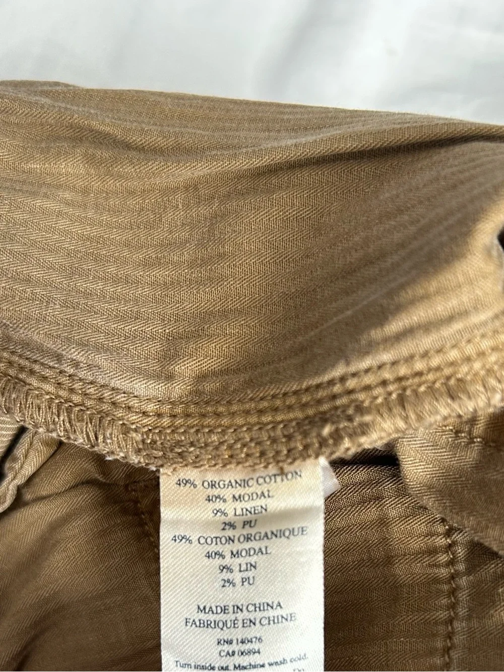 Faherty Men’s Drawstring Essential Short in Oakwood Organic Cotton Linen XXL